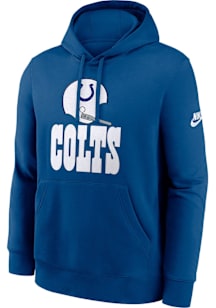 Nike Indianapolis Colts Mens Blue Rewind Club Long Sleeve Hoodie