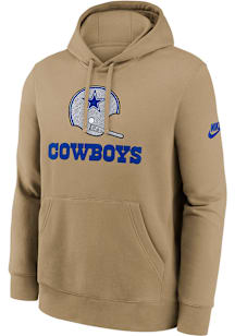 Nike Dallas Cowboys Mens Tan Rewind Club Long Sleeve Hoodie