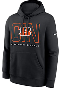 Nike Cincinnati Bengals Mens Black Club Long Sleeve Hoodie