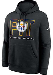 Nike Pittsburgh Steelers Mens Black Club Long Sleeve Hoodie