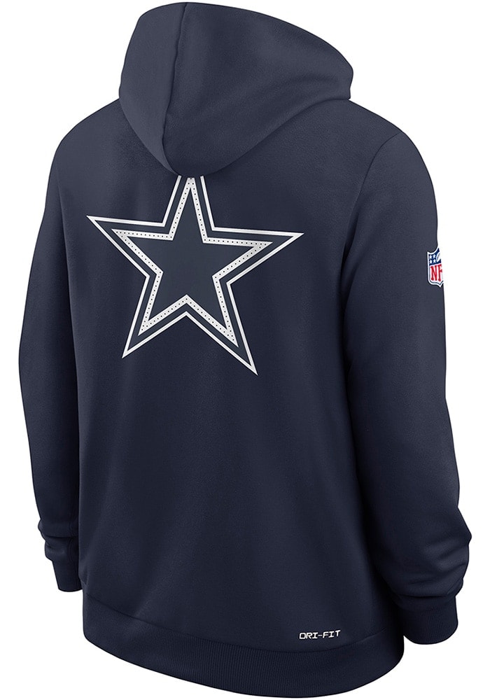 Nike Dallas Cowboys Mens NAVY Sideline Full Zip - 173227288