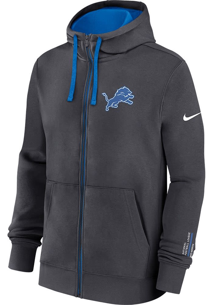 Nike Detroit Lions Mens ANTHRACITE Club Full Zip - 173227290