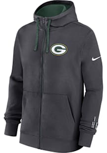 Nike Green Bay Packers Mens Anthracite Club Long Sleeve Full Zip Jacket