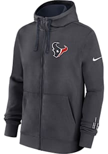 Nike Houston Texans Mens Anthracite Club Long Sleeve Full Zip Jacket