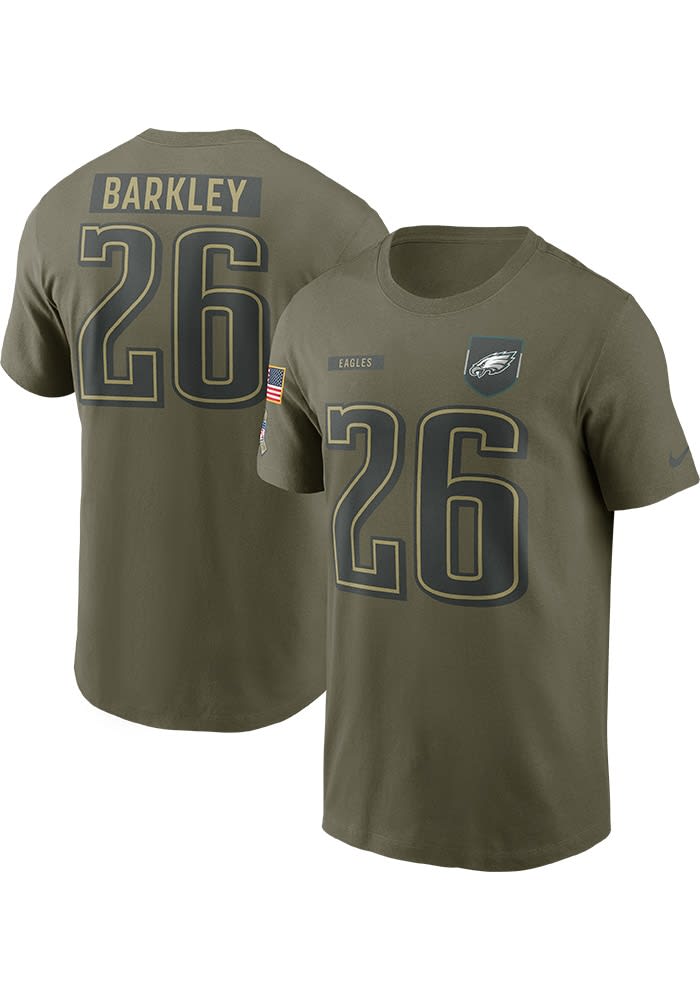 Saquon Barkley Philadelphia Eagles OLIVE Salute to Service