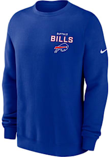 Nike Buffalo Bills Mens Blue Club Long Sleeve Crew Sweatshirt