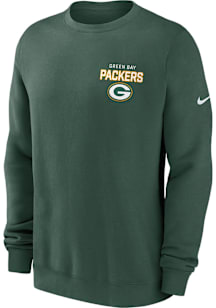 Nike Green Bay Packers Mens Green Club Long Sleeve Crew Sweatshirt
