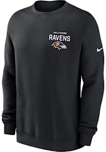 Nike Baltimore Ravens Mens Black Club Long Sleeve Crew Sweatshirt