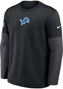 Nike Detroit Lions Mens Black Sideline Long Sleeve Sweatshirt
