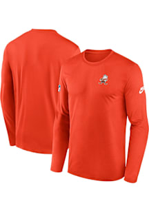 Nike Cleveland Browns Orange Sideline Long Sleeve T-Shirt