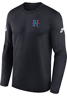 Nike Houston Texans Navy Blue Sideline Long Sleeve T-Shirt