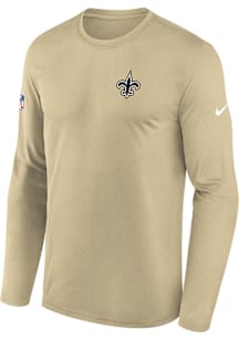 Nike New Orleans Saints Gold Sideline Long Sleeve T-Shirt