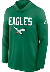 Nike Philadelphia Eagles Mens Kelly Green Sideline Long Sleeve Lightweight Hoodie