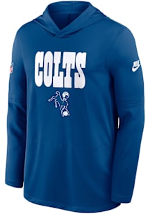 Nike Indianapolis Colts Mens Blue Sideline Long Sleeve Lightweight Hoodie