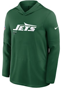 Nike New York Jets Mens Green Sideline Long Sleeve Lightweight Hoodie