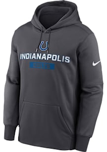 Nike Indianapolis Colts Mens Anthracite Therma Hood