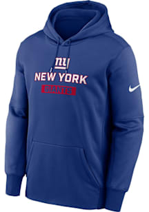 Nike New York Giants Mens Blue Therma Hood