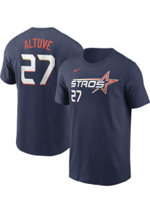 Jose Altuve Houston Astros Navy Blue City Connect Short Sleeve Player T Shirt