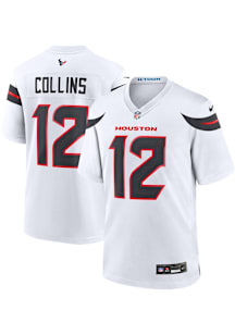 Nico Collins  Nike Houston Texans White Road Game Football Jersey