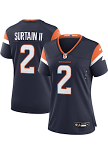 Patrick Surtain  Nike Denver Broncos Womens Navy Blue Alt Game Football Jersey