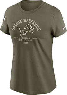 Nike Detroit Lions Womens Green STS Cotton Short Sleeve T-Shirt