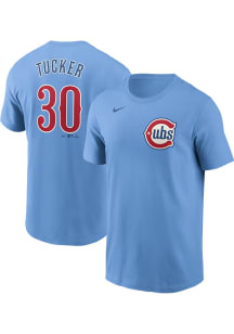 Kyle Tucker Chicago Cubs Light Blue Alt Short Sleeve Player T Shirt