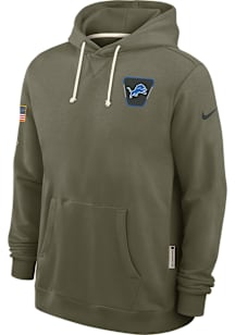 Nike Detroit Lions Mens Green Salute to Service Long Sleeve Hoodie