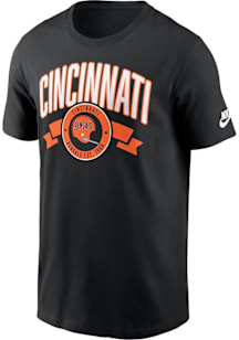 Nike Cincinnati Bengals Black Rewind Front and Back Hit Short Sleeve T Shirt