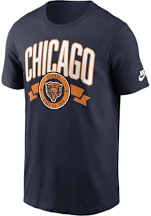 Nike Chicago Bears Navy Blue Rewind Front and Back Hit Short Sleeve T Shirt