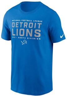 Nike Detroit Lions Blue Divison Essential Short Sleeve T Shirt