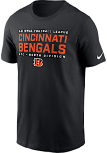 Nike Cincinnati Bengals Black Divison Essential Short Sleeve T Shirt