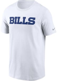 Nike Buffalo Bills White Wordmark Essentials Short Sleeve T Shirt