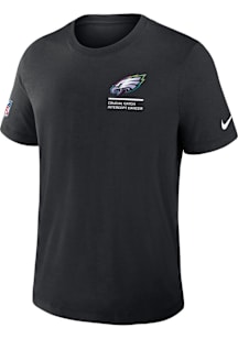 Nike Philadelphia Eagles Black Crucial Catch Short Sleeve Fashion T Shirt