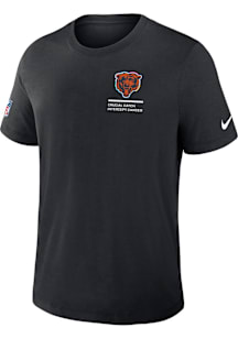 Nike Chicago Bears Black Crucial Catch Short Sleeve Fashion T Shirt