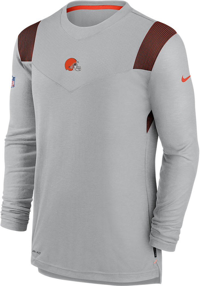 Nike Cleveland Browns Grey Top Player UV Long Sleeve T-Shirt