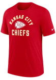 Nike Kansas City Chiefs Red Rewind Triblend Short Sleeve Fashion T Shirt