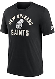 Nike New Orleans Saints Black Rewind Triblend Short Sleeve Fashion T Shirt