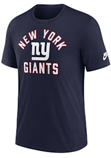 Nike New York Giants Navy Blue Rewind Triblend Short Sleeve Fashion T Shirt