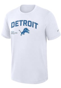 Nike Detroit Lions White Primetime Slub Short Sleeve Fashion T Shirt