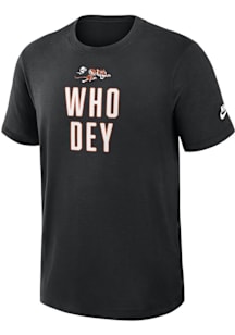 Nike Cincinnati Bengals Black Rewind Slub Short Sleeve Fashion T Shirt