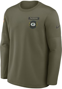 Nike Green Bay Packers Mens Green Salute to Service Long Sleeve Sweatshirt