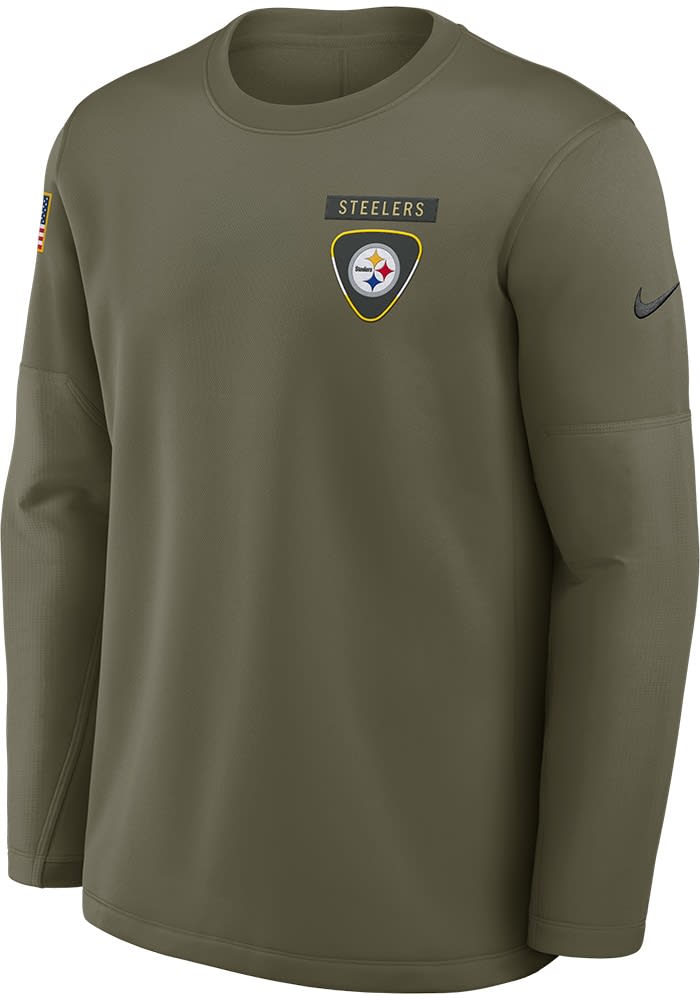 Nike Pittsburgh Steelers Mens Long Sleeve GREEN Salute to Service
