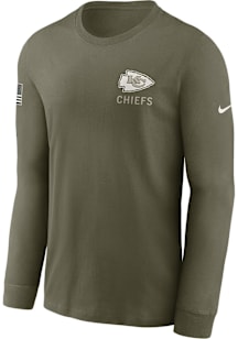 Nike Kansas City Chiefs Green Salute to Service Long Sleeve T Shirt