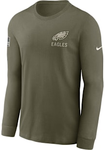 Nike Philadelphia Eagles Olive Salute to Service Long Sleeve T Shirt