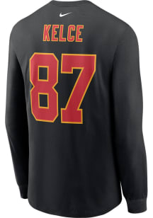 Travis Kelce Kansas City Chiefs Black Primetime Long Sleeve Player T Shirt