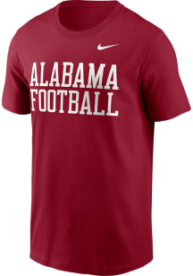 Nike Alabama Crimson Tide Crimson Stacked Football Short Sleeve T Shirt
