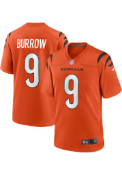 Joe Burrow Nike Cincinnati Bengals Orange Alternate Game Football Jersey