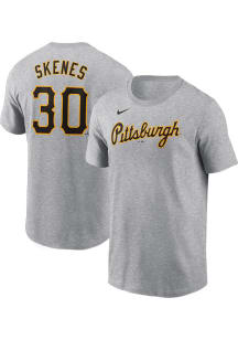 Paul Skenes Pittsburgh Pirates Grey FUSE Name Number Short Sleeve Player T Shirt