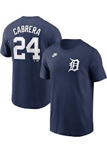 Miguel Cabrera Detroit Tigers Navy Blue Home Short Sleeve Player T Shirt