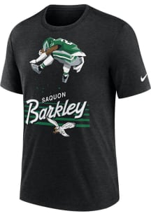 Saquon Barkley Philadelphia Eagles Black Player Action Short Sleeve Fashion Player T Shirt